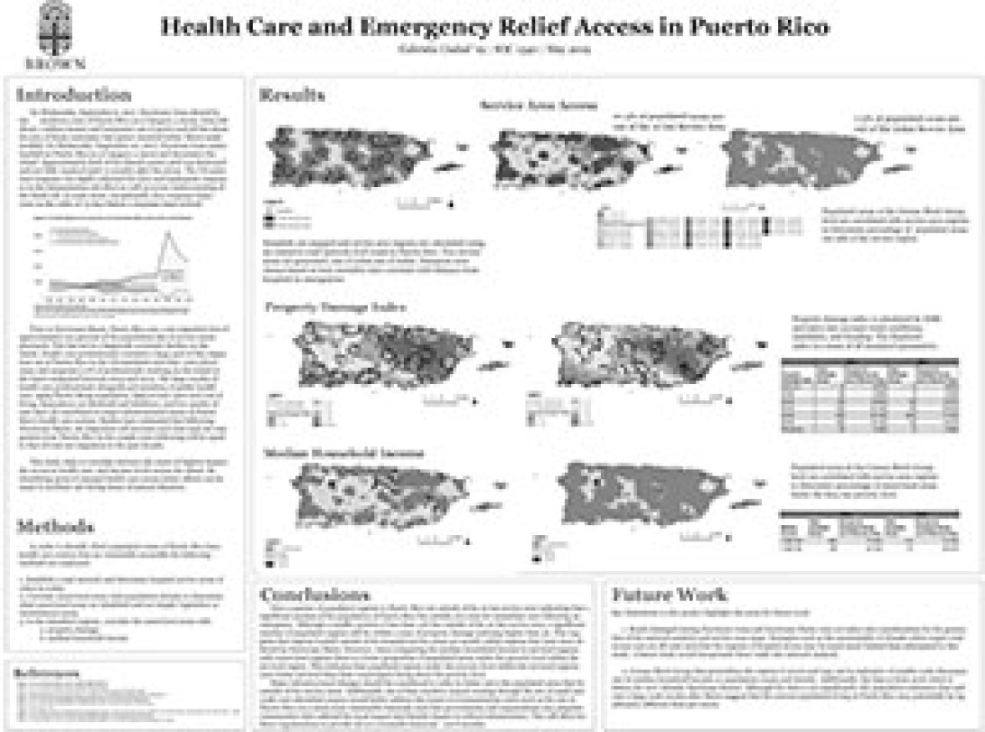 Health Care and Emergency Relief Access in Puerto Rico | Spatial ...